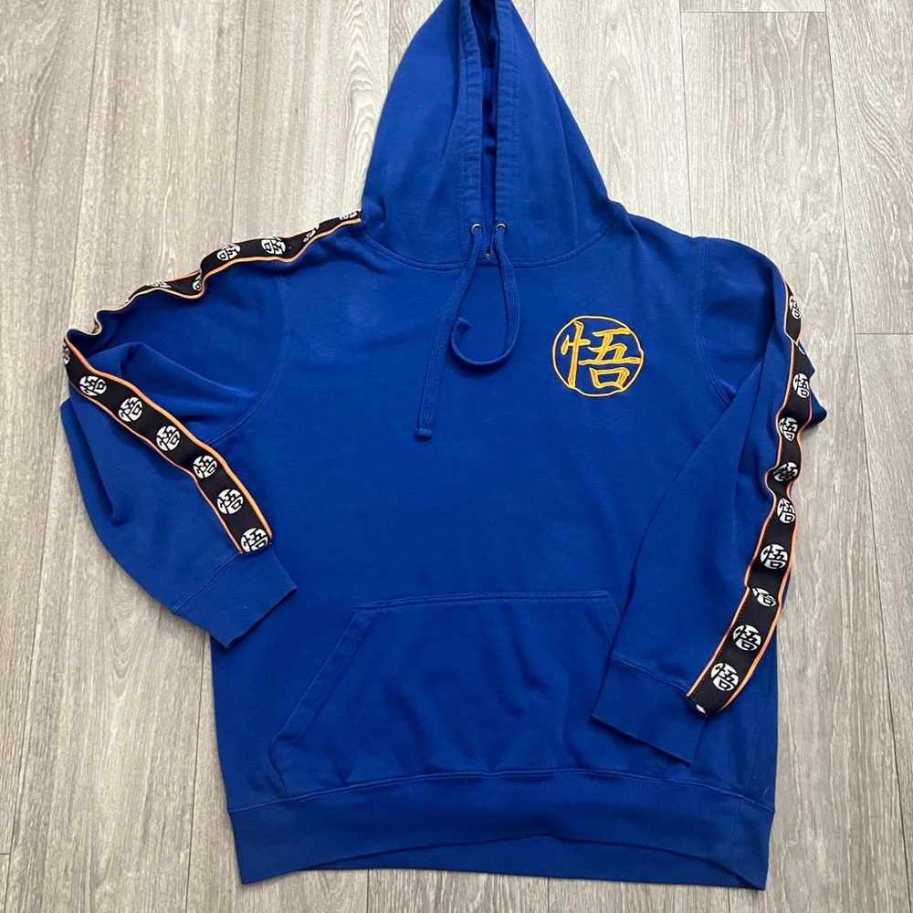 Blue Hoodie with Graphic Design